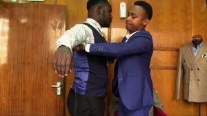 Roger Gitau is a leading fashion designer based in Nairobi, working with a Really Good(RG) brand that designs suits.